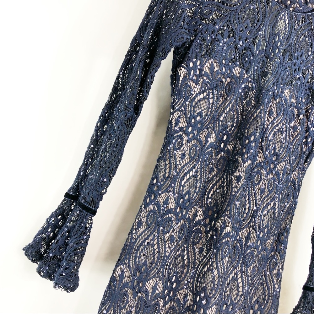 Sequin Hearts Size 3 Blue Dress - Picture 3 of 8
